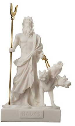 Pluto Hades Figur Herr der Unterwelt, griechische Statue Toten, Museum, 13 cm