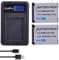 DuraPro 2Pcs SLB-10A SLB10A SLB 10A Battery + LCD USB Charger for Samsung EX2F WB150F WB250F WB350F WB750 WB800F WB500 WB550 HZ10