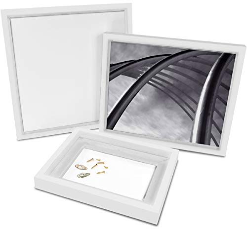 Besthobby Bilderrahmen für Keilrahmen - weiß (54x74cm (50x70cm)) Bilderrahmen Keilrahmenbilder Leinwand Hochzeit Künstlerbedarf Bild Rahmen