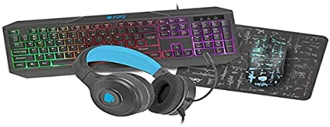 Fury ThunderStreak 3.0 - Combo Gaming Teclado+Raton+Auriculares+Alfombrilla, Versión Español
