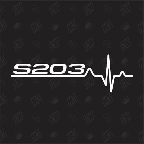 S203 Herzschlag - Sticker kompatibel mit Mercedes Benz