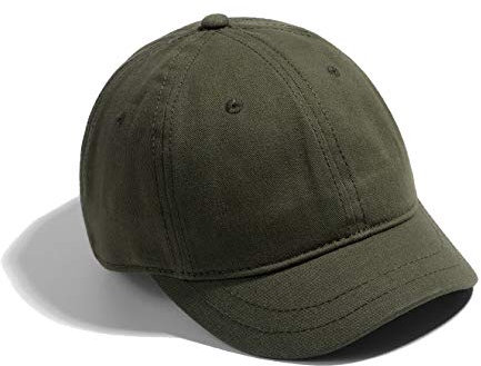 Zegoo Casquette de baseball réglable à bord court pour homme et femme, Vert kaki, Taille unique