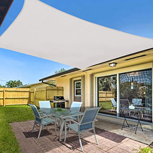 Sunnylaxx 2,5x2,5m Crème Voile d’ombrage Carré, HDPE Voile ombrage Une Protection des Rayons UV à 95%, pour en Plein air, Jardin & Terrasse