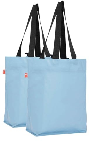 BikeZac 2.0 von COBAGS | FAHRRADTASCHE Clip-On EINKAUFS-Tasche | Fahrrad-Einkaufstasche | Gepäckträger-Tasche, Farbe:Cobags Simply Blue 2X
