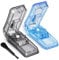 Opret Tablettenteiler für Große und Kleine Tabletten 2 Stück, Tablettenschneider Pillenteiler Pillenschneider Medikamententeiler Tablettenteiler Exakt in ein Halbes Vierteln Schneiden Blau und Schwarz
