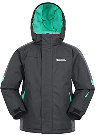 Mountain Warehouse Raptor warme Winterjacke für Kinder - wasserdichter Parka für Jungen und Mädchen, für extreme Kälte und Schnee, Ski-Jacke mit Taschen Eisengrau Kinder 104 DE (3-4 Jahre)
