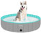 furrybaby Piscina Plegable para Perros, Piscina Acolchada para Perros, portátil para baño de Perros, Piscina de plástico para Perros, Piscina Grande y Dura para niños (Gris 160 x 30 cm)