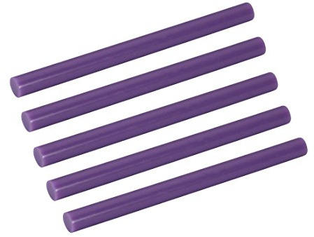 Ruilogod 5pcs 7mm Diamètre 10mm Longueur Violet Bâton adhésif de colle à chaud