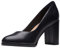 Clarks Women's Freva85 Court Pump, Black Leather, 5 UK