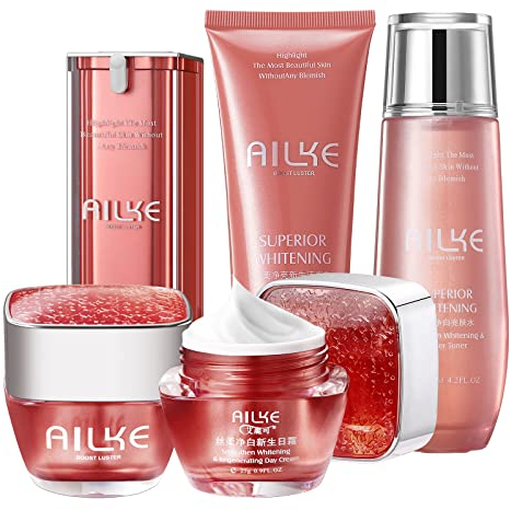 Crema Viso Sbiancante, Macchie Scure, Macchie Solari, Crema Viso Antirughe, Colorito Uniforme, Con Ialuronato Di Sodio, Set Per Lo Sbiancamento Della Pelle (5 Pezzi)
