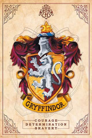 empireposter Harry Potter - Gryffindor - Film Kino Poster Druck - Grösse 61x91,5 cm + 2 St Posterleisten Alu 63 cm