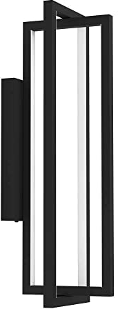 EGLO LED Wandleuchte innen Siberia, dimmbare Wandlampe mit Fernbedienung und Timer, Wandbeleuchtung aus Metall in Schwarz, Wand Lampe für Flur und Wohnzimmer, warmweiß-kaltweiß