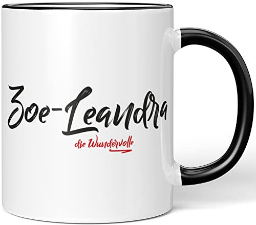 JUNIWORDS Tasse, Zoe-Leandra, die Wundervolle, Schwarz (5314248)