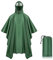 LAMA Regenponcho Regenjacke für Damen Herren, Wasserdicht Regencape, 3 in 1 Multifunktionaler Regenmantel Regenschutzbekleidung für Camping/Picknick/Trekking/Angeln/Fahrrad/Motorrad/Wandern, Grün