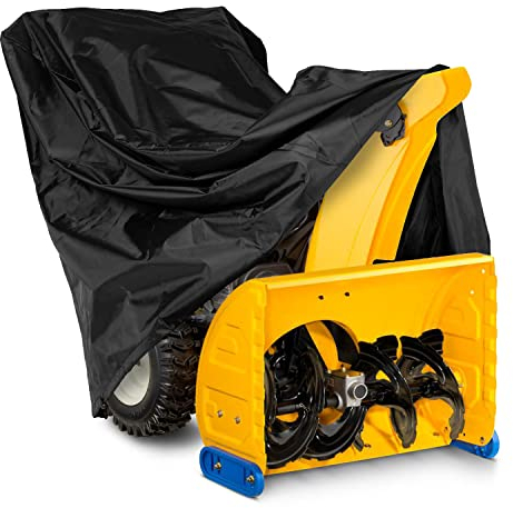 ZJYWSCH Schneefräsen-Abdeckung für den Außenbereich, zweistufige Schneefräse-Abdeckung, wasserdicht, 600D, strapazierfähig, Universalgröße 130 cm L x 83,8 cm B x 102,1 cm H