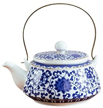 Teiere in Vetro Bollitore da tè Teiera in Ceramica da 600 ml Bollitore for tè Durevole Bollitore for Uso Domestico Bollitore Freddo for tè Verde, tè Bianco Teiere for teiere in Vetro