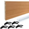 Küchensockelblenden Sockelleiste Sockelblenden Küchensockel Küchensockelleisten (Buche, 15x200cm +5Clips +Schutzprofil)