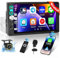 Hikity 1 Din Autoradio Wireless Carplay, Touch Screen 7 Zoll Android Auto Touch Display Radio mit Bluetooth Freisprecheinrichtung FM Radio mit Rückfahrkamera, Mirror Link, USB SD Card AUX-in Port