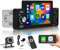 Hikity 1 Din Autoradio CarPlay con Schermo Andorid Auto Radio con Bluetooth Vivavoce 5 Pollici Touchscreen Stereo Auto Radio con FM/EQ SWC/USB/AUX+Retrocamera