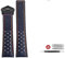 REFKIT 22mm Weiches, Atmungsaktives Lederarmband Blau for TAG for HEUER Armband for MONACO for CARRERA Uhrenarmband Armband Faltschließe (Color : 17 Blue Orange black, Size : 22mm)