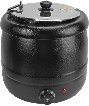 Bollitore per Zuppa 10 Litri Scaldazuppe per Alimenti Staccabile con Rivestimento in Acciaio Inossidabile Pentola Scaldavivande con Isolamento Termico 400W