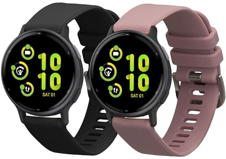 kwmobile 2x Uhrenarmband für Garmin vivoactive 5 / active 5 Armband - Fitnesstracker Band Set aus Silikon - Ersatzarmband Smartwatch