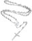 Supcare Silberkette Gebetskette Christlich Edelstahlkette Damen Christophorus Kette Jesus Kreuz Kette Rosenkranz Katholische Halskette Rosary Religiöse Kruzifix Anhänger Necklace Schmuck für Mutter