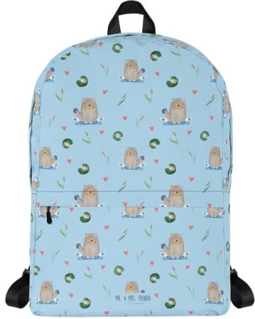 Mr. & Mrs. Panda Rucksack Otter Stein - Geschenk, Reiserucksack, Seeotter, Tagesrucksack, Grüßen, Sportrucksack, Neugierig, Pflanzen, Schulrucksack, See, Wanderrucksack, Notebookrucksack