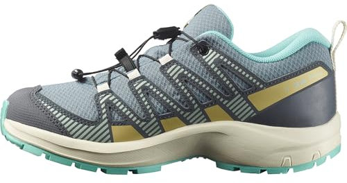 Salomon Unisex Junior XA Pro V8 wasserdichte Traillaufschuhe, Trooper/Turbulence/Aruba Blue, 13 Big Kid