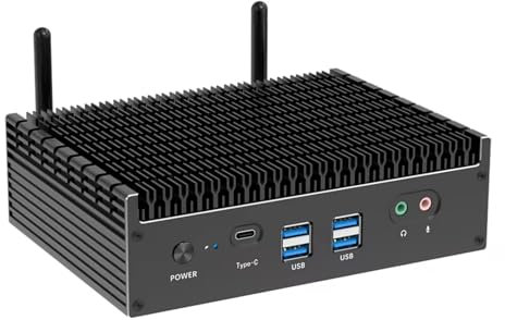 Tuofudun Fanless Mini PC,13th Gen Core i7-1355U 1365U, (up to 5.0/5.2GHz) 16GB DDR4 512GB NVMe, 2 * 2.5G LAN, Tunderbolt 4 eGPU,PCIE4.0 DDR4,Game Mini Computer