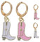 ANDRESLAD 2 Paar Jeans Stiefel Ohrringe Junggesellenabschiedsschmuck Western-stiefel-ohrringe Stiefel Für Die Frau Ohrringe Schmuck Cowgirl Süße Baumelnde Ohrringe Cowgboy-ohrringe Legierung