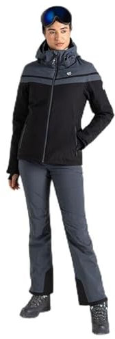 Dare2B Damen Womens Flurry Jacket Skijacke, schwarz grau, 40