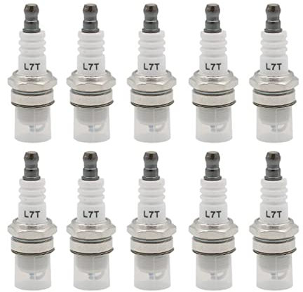 XEBRAD 10 Stück Zündkerzen Benzin Gartenmaschinen Motoren Kettensägen Rasenmäher Heckenscheren Rasenmäher-Zündkerze