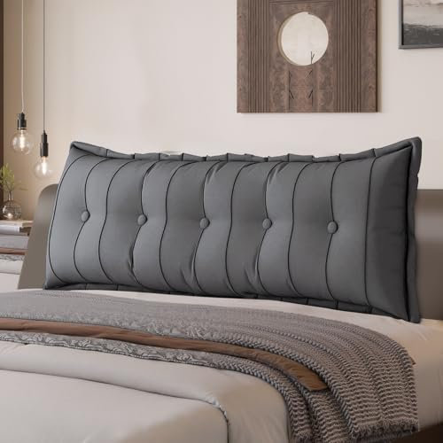 LELEFIDO Rückenkissen, Lesekissen für Bett und Sofa, Bequeme bettkopfteil, Keilkissen, Wandkissen, Sitzkissen, Großes Rückenkissen mit waschbarem Bezug - perfekt zum Anlehnen im Bett