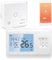 Qawner Thermostat Connecté Chaudiere Gaz, WiFi, Ecran LED Tactile, Commande Vocale, Alexa, Google Home, Blanc, Style Minimaliste