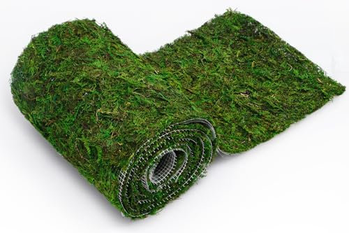 WGXX 108'' x 12'' Moss Table Runner, Moss Roll Carpet Dried Moss Sheet Roll for Moss Wall for Wedding Party Garden Garden Decoration