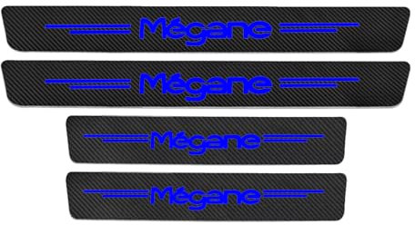 Auto Kohlefaser Einstiegsleisten Für Renault Megane 2 3 Scenic 4 1 Tuning Zubehör 4 STÜCKE Auto Scuff Plate Türschwelle Sill Aufkleber,Blue