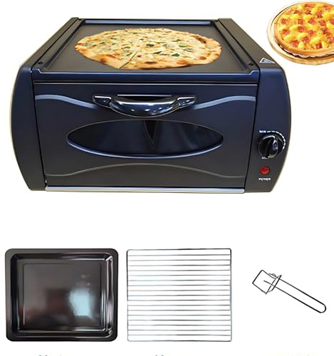 Mini Oven Lahmacun Manakish Naan Bread Maker Pizza Oven Tandoori with Hot Top Plate - Mini Pizza Chapati roti maker for Home and Takeaways Electric Tandoor Round Door