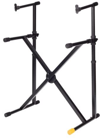 Hercules KS210B EZ-Lok Double Tier X Stand,Black