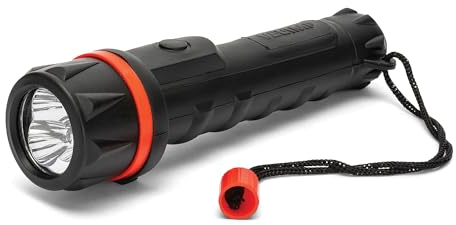 Lampe torche en caoutchouc 3 LED, 2 piles AA (non fournies). Lampe de poche incassable. Pour la maison, la voiture, le camping, les promenades, le chantier....