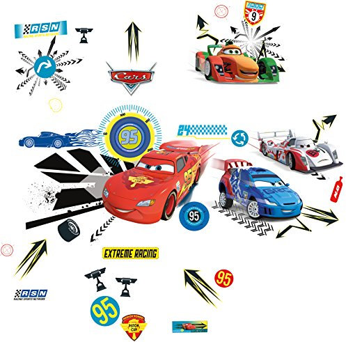 Disney Cars Ring my Bell Door Sign Wall Sticker, Red