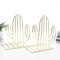 Yanhonin 2pcs Serre-Livres Cactus en Métal, Support De Stockage De Bureau Livres, Fournitures De Bureau à Domicile