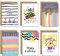 the lazy panda card company 48 umweltfreundliche Geburtstagskarten – 6 Designs gedruckt auf recyceltem Karton und mit recycelten Umschlägen aus Kraftpapier.