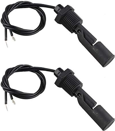 HALJIA, 2 interruttori galleggianti in PP laterali, ad bassa pressione, con sensore di livello dell’acqua, per purificatore d’acqua, colore nero
