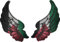 Akachafactory Autocollant Sticker Ailes Biker Motard Drapeau Pays PS Palestine