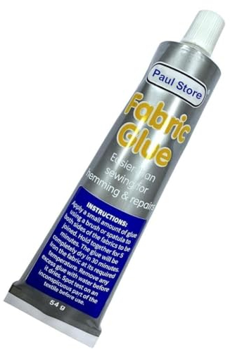 Extra Strong Fabric Glue 50ml - Quick Bond Adhesive for Hemming Sewing No Stitch Sew Quick DIY Arts & Crafts Comes With Spreader