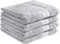 REDBEST Duschtuchset, Frottierset 4er-Pack Chicago Silber Größe 70x140 cm - saugstark, strapazierfähig, ideal für Reisen, Sport (weitere Farben)