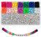 Perlen zum Auffädeln 1050 Stück Pony Perlen 6x9mm Bunte und Buchstabenperlen A-Z Rund für Armbänder Schmuck Basteln