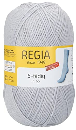 Schachenmayr REGIA 6-fädig Uni, 9801275-01960, Farbe: Lichtgrau, 150g, Handstrickgarne