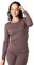 LAPASA Women's Merino Wool Base Layer Top, Warm Long Sleeve Crew Neck T-Shirt for Ladies Thermoflux L48, Light Brown, S